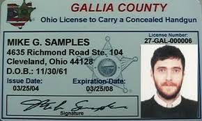 sample ohio ccw license