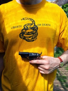 milo in his dont tread on me shirt