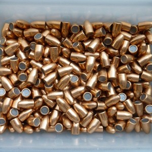 standard 9mm ball bullets waiting to be reloaded