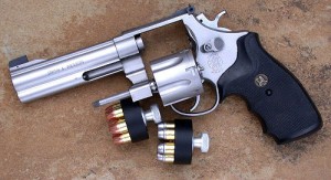 S&W Model 625 with two speedloaders