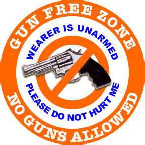 ironic gun free zone sign