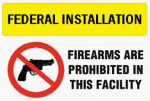 federal gun free zone sign
