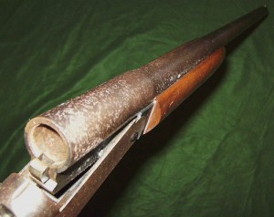 rusty single barreled shotgun