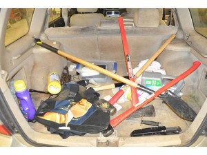 the gear found in the back of neal falls car
