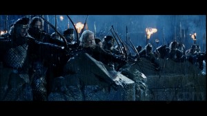 archers on the wall at helms deep
