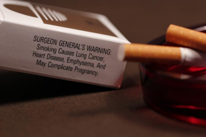 surgeon generals warning on a pack of cigarettes