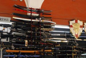 cheap swords on display for sale