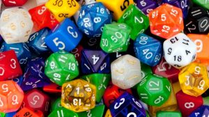 can a table top game contain dice